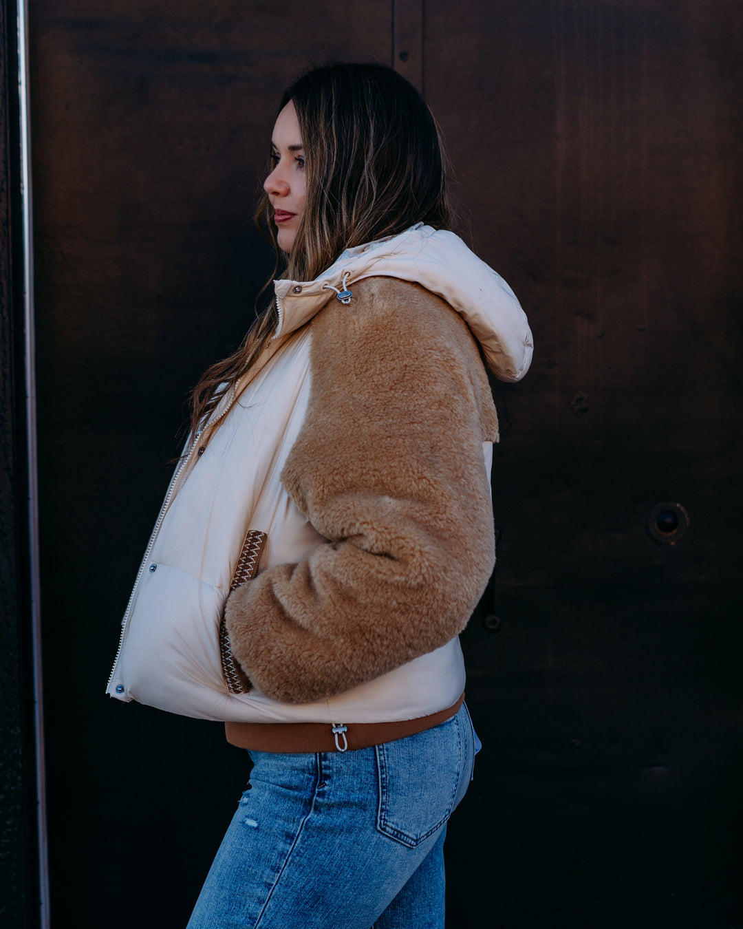 Ugg: W Mkay Uggbraid Puffer Jacket in Cream/Sand (1171466)