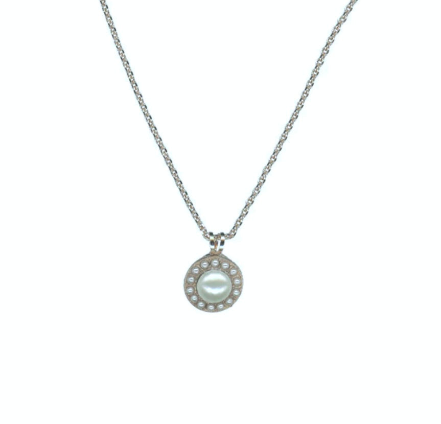 Mariana: Silver Large Halo Pendant in 