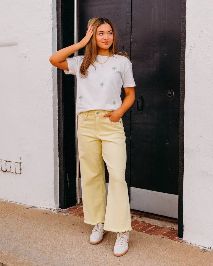 Z Supply: Palms Boyfriend Tee in Sea Salt