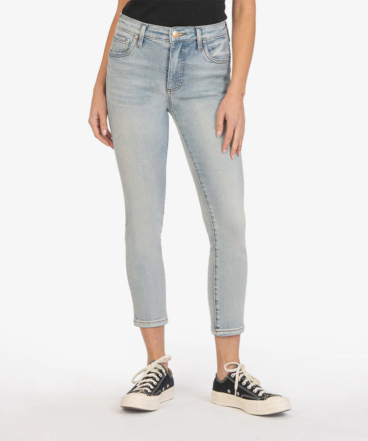 Kut: Catherine High Rise Straight Leg Regular Hem Jeans in Conscious