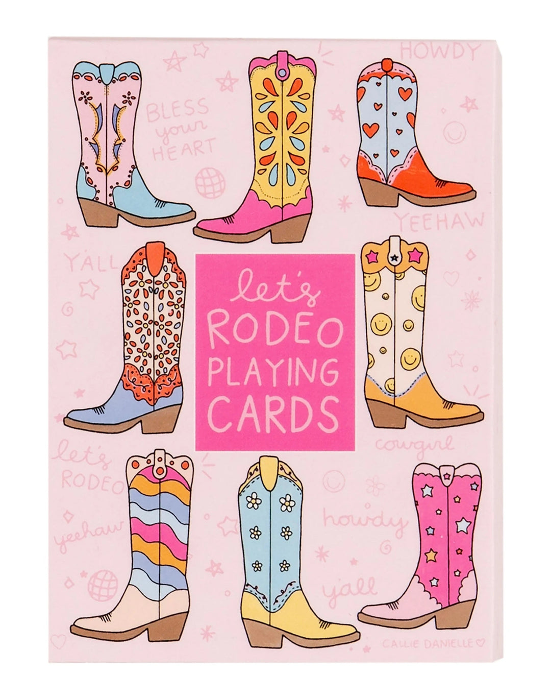 Callie Danielle: Let's Rodeo Western Cowgirl Boots Deck of Playing Cards