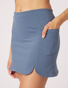 Glyder: Ace Skirt in Washed Blue