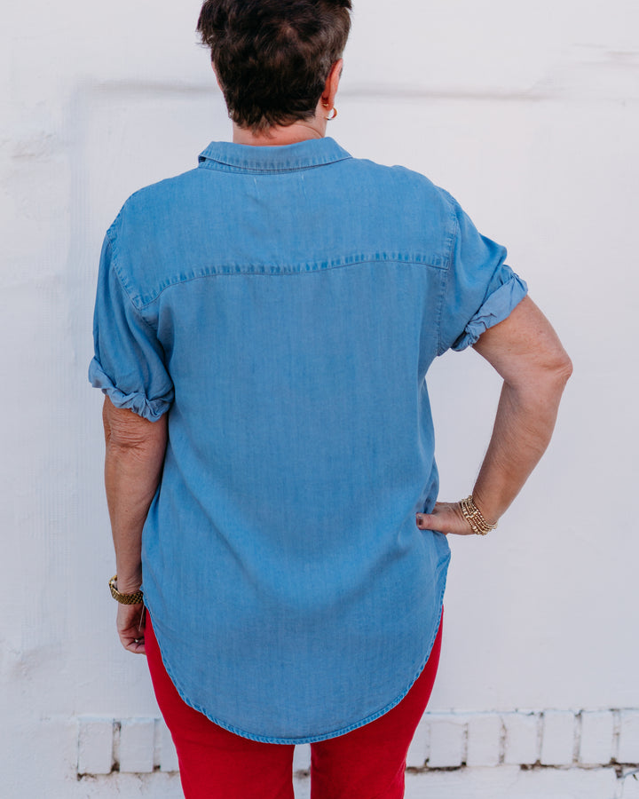 Dear John: Benning Top in Bleached Denim