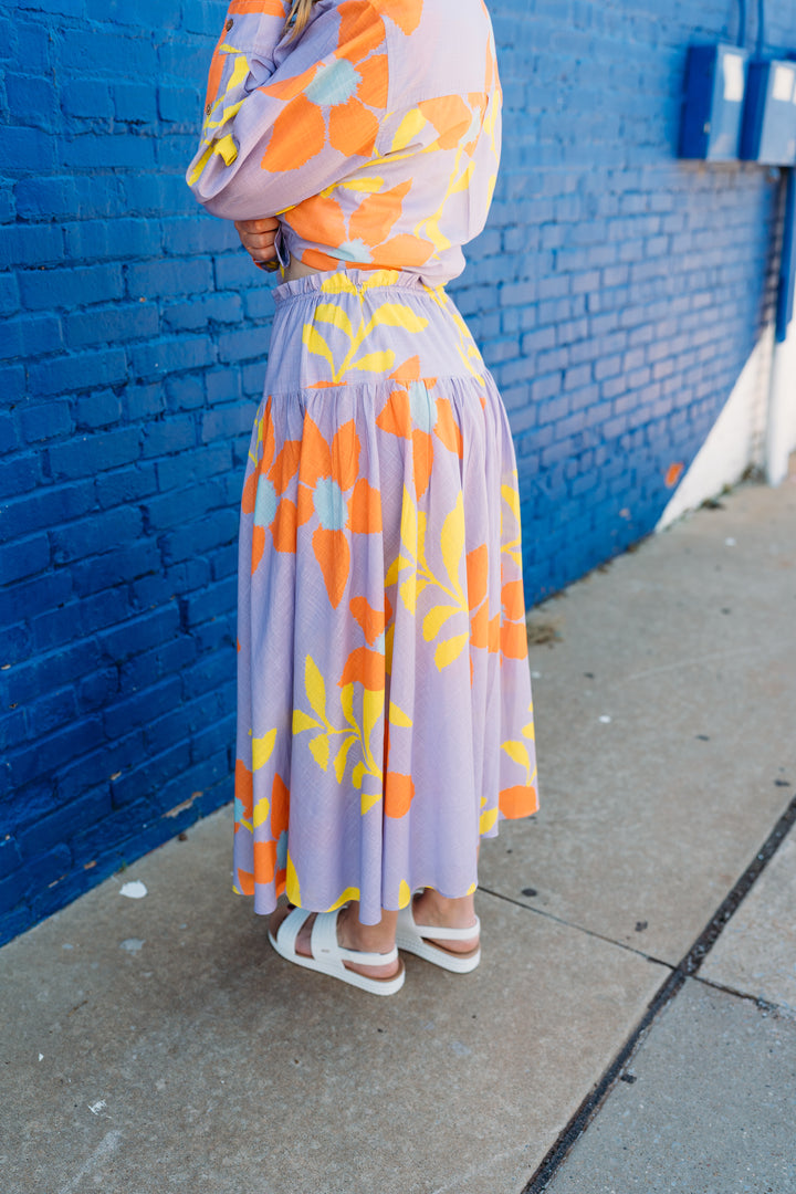Ivy Jane: Large Floral Swing Skirt 550015