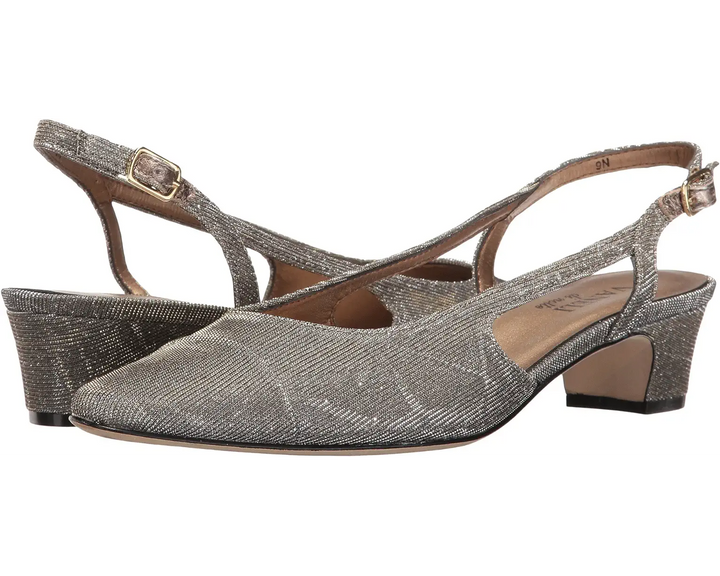 Vaneli: Aliz Slingback Heel in Platinum