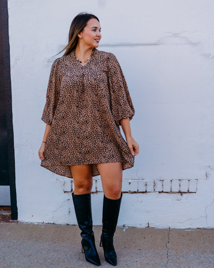 Jodifl: Leopard Dress Taupe G14867