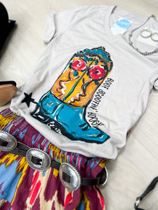 Texas True Threads: Boot Scootin’ Boogie Tee in Heather Dust