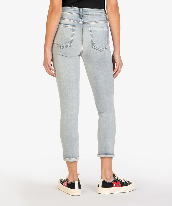 Kut: Catherine High Rise Straight Leg Regular Hem Jeans in Conscious