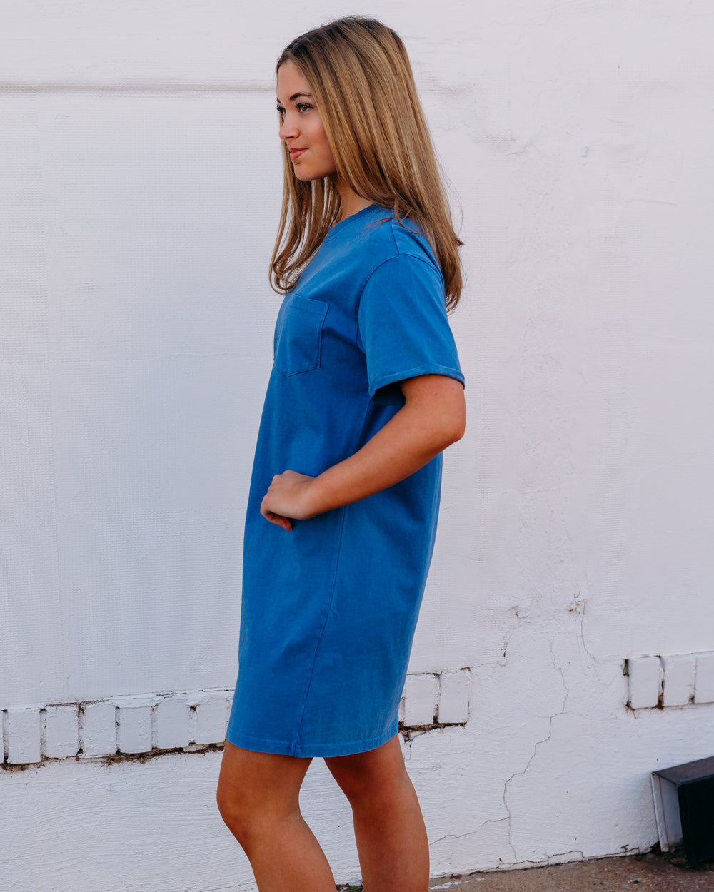 Thread & Supply: Kick Back Dress in Denim Blue - The Vogue Boutique