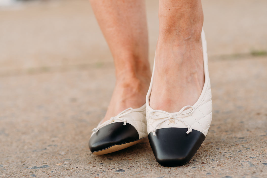 Sam Edelman: Marilyn Ballet Flats in Black/Cream J1755M1901