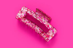 Taylor Elliott Designs: Pink Confetti Claw Clip