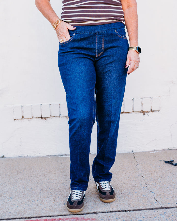 Multiples: Ankle Jeans in Midnight Indigo
