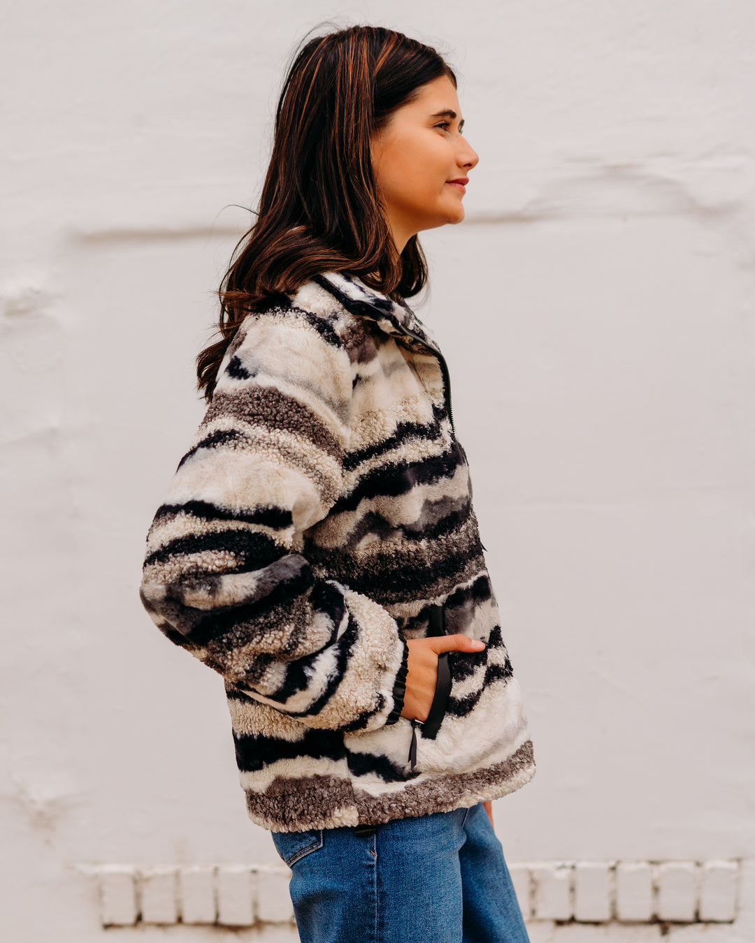 Tribal: Lined Zip Up Jacket in Nordicstone (60440-5143)