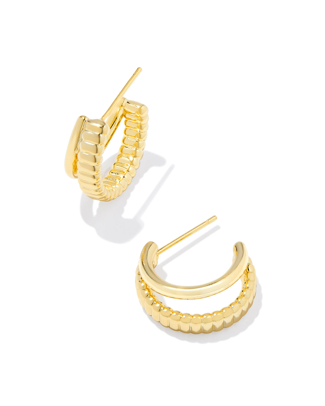 Kendra Scott: Layne Huggie Hoop Gold Earrings