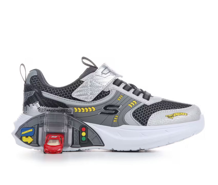 Skechers: Garage Sneaker in Silver/Black