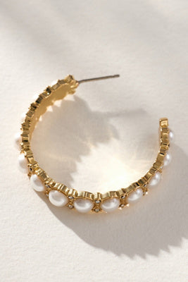 BaubleBar: Eloise Hoop Earrings in Pearl