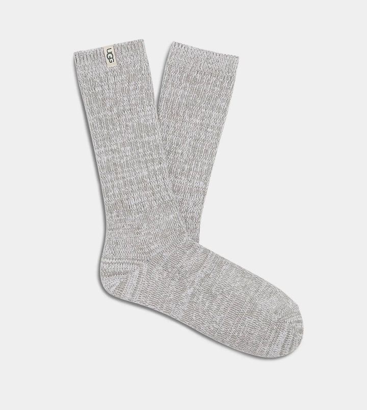 UGG: Rib Knit Slouchy Crew Socks In Seal