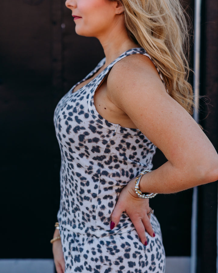 Z Supply: Luxe Leopard Tank in Champagne