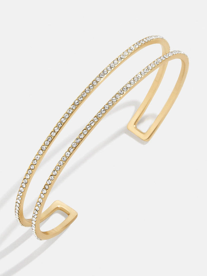 BaubleBar: Val Cuff Bracelet in Clear/Gold