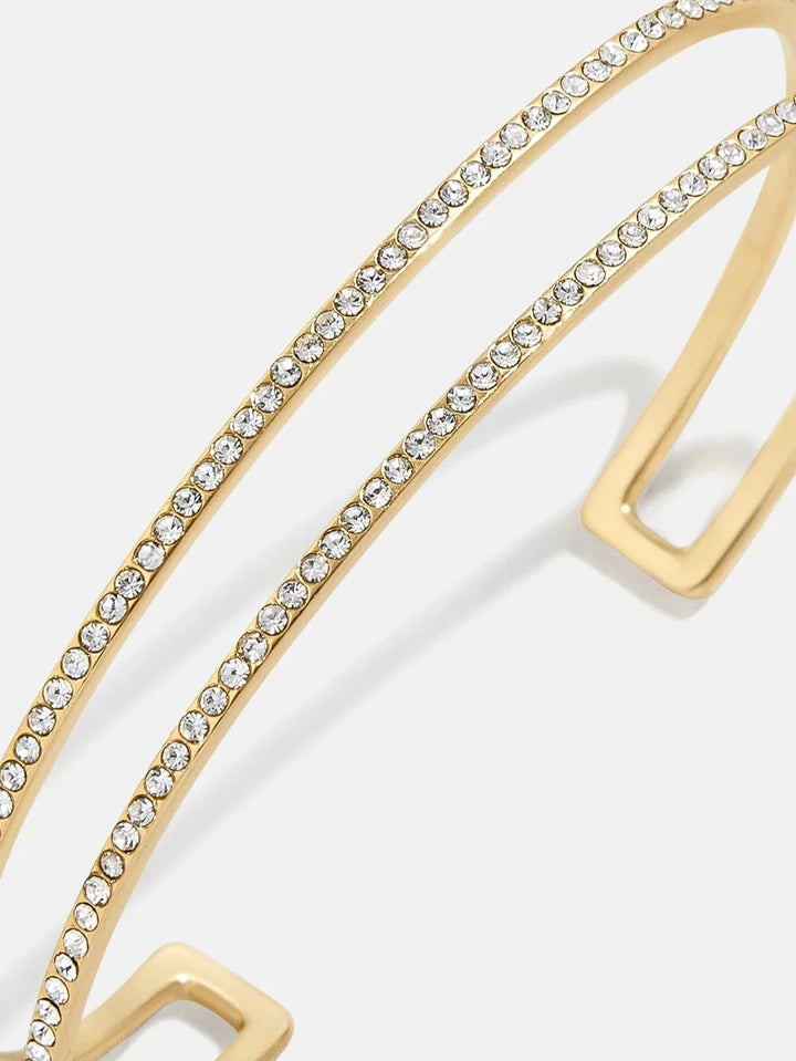 BaubleBar: Val Cuff Bracelet in Clear/Gold