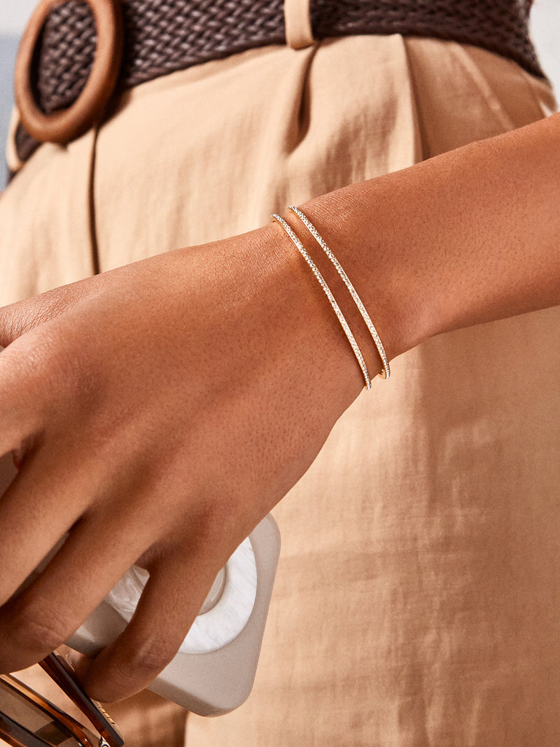 BaubleBar: Val Cuff Bracelet in Clear/Gold