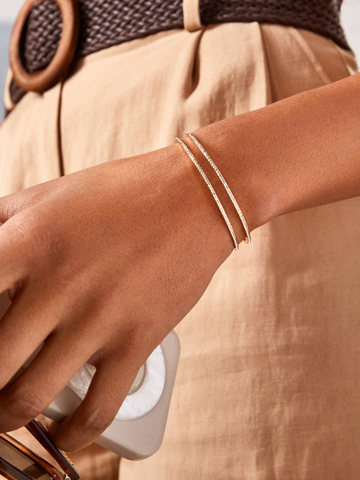 BaubleBar: Val Cuff Bracelet in Clear/Gold