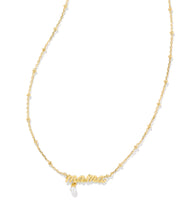 Load image into Gallery viewer, Kendra Scott: Mama Script Necklace in Gold White Pearl
