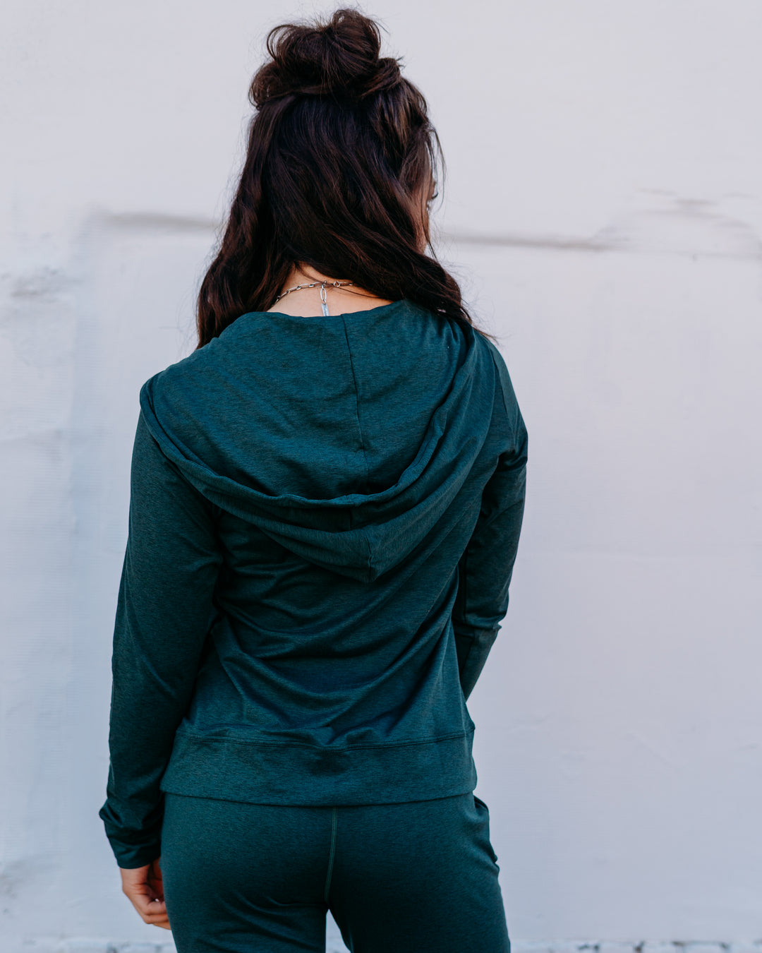 Glyder: On The Go Lightweight Zip Up Hoodie in Forest
