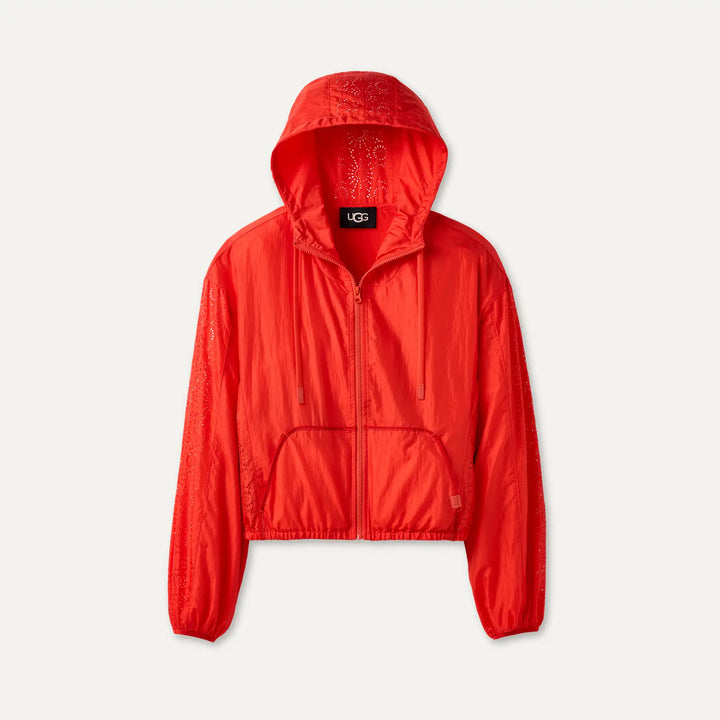 UGG: W Chiara Full-Zip Hooded Jacket in Lobster - The Vogue Boutique