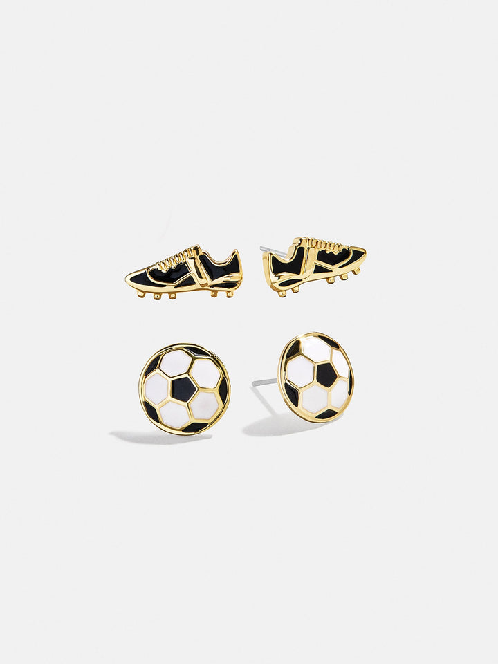 Baublebar: Soccer Earring Set in Black
