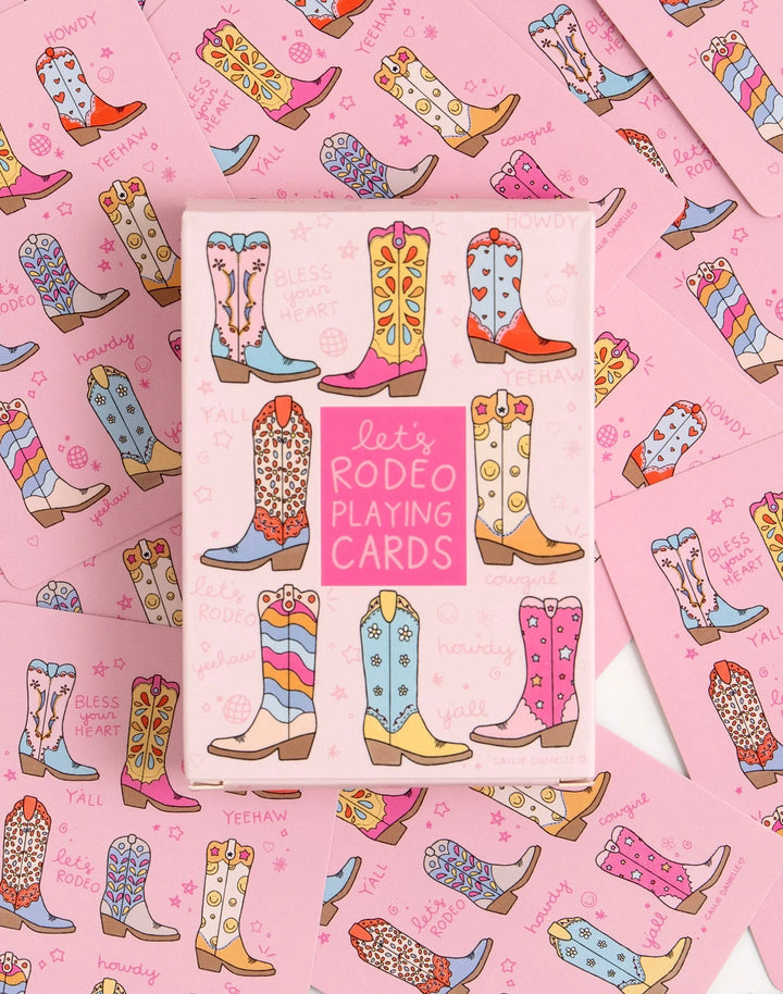 Callie Danielle: Let's Rodeo Western Cowgirl Boots Deck of Playing Cards