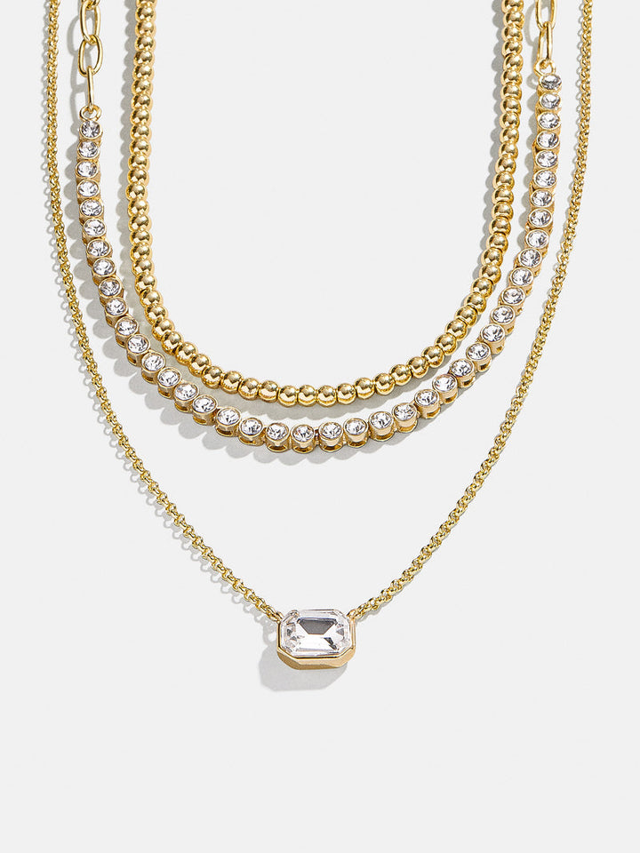 Baublebar: Kenna Layered Necklace in Clear/Gold