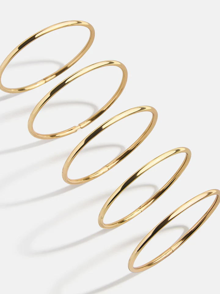 BaubleBar: Alexia Bangle Bracelet Set in Gold (89184)