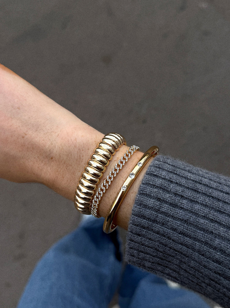 Baublebar: Keira Ribbed Bracelet in Gold