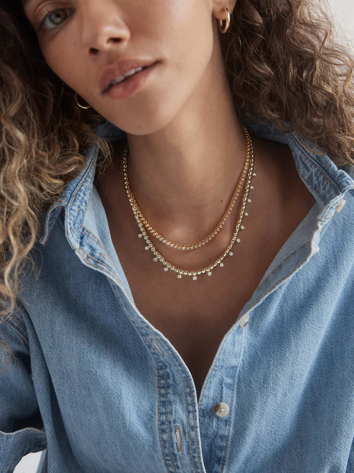 BaubleBar: Joelle Pisa Beaded Necklace in Clear