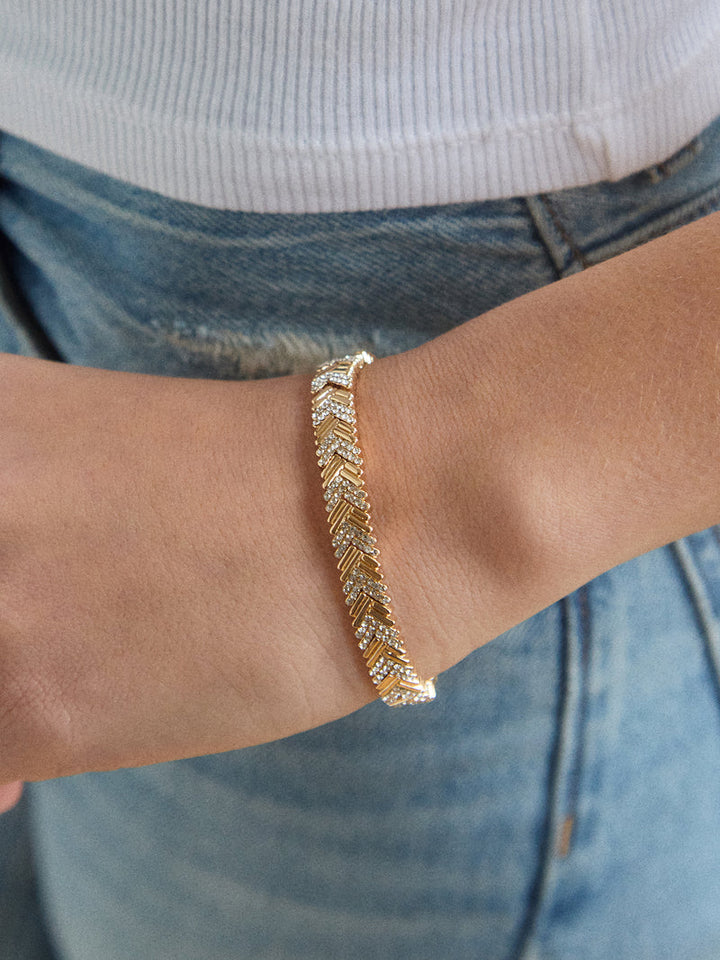 Baublebar: Naya Gold Bracelet in Clear