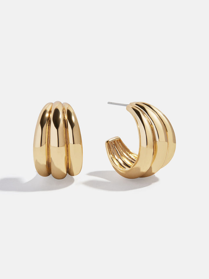 Baublebar: Gina Hoop Earrings in Gold