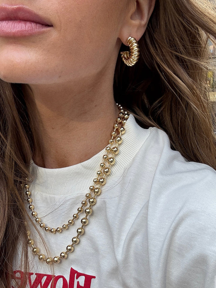 BaubleBar: Kayla Gold Hoop Earrings in Gold