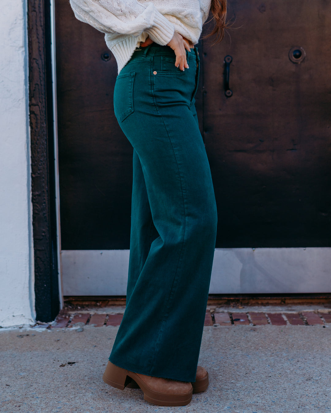 Dear John: Fiona Wide Leg Jeans in Rainforest DPM55C336RNF