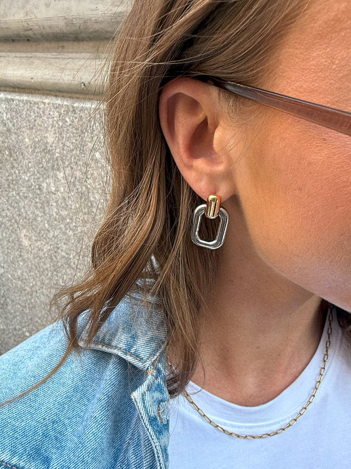 Baublebar: Rebecca Door Knocker Earrings in Gold/Silver