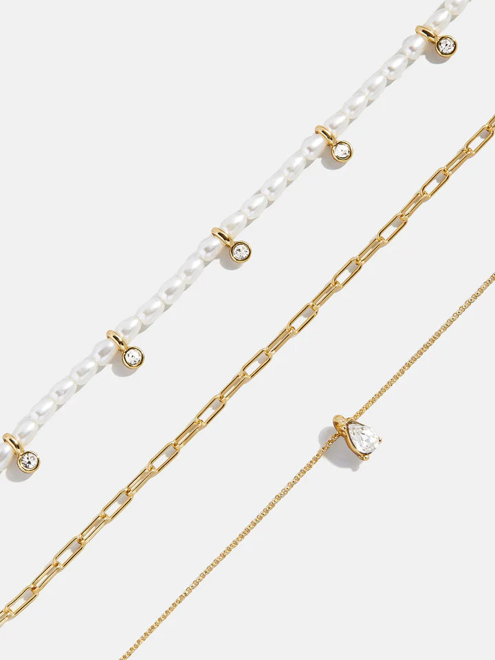 BaubleBar: Sylvia Layered Necklace in Pearl/Gold (90210)