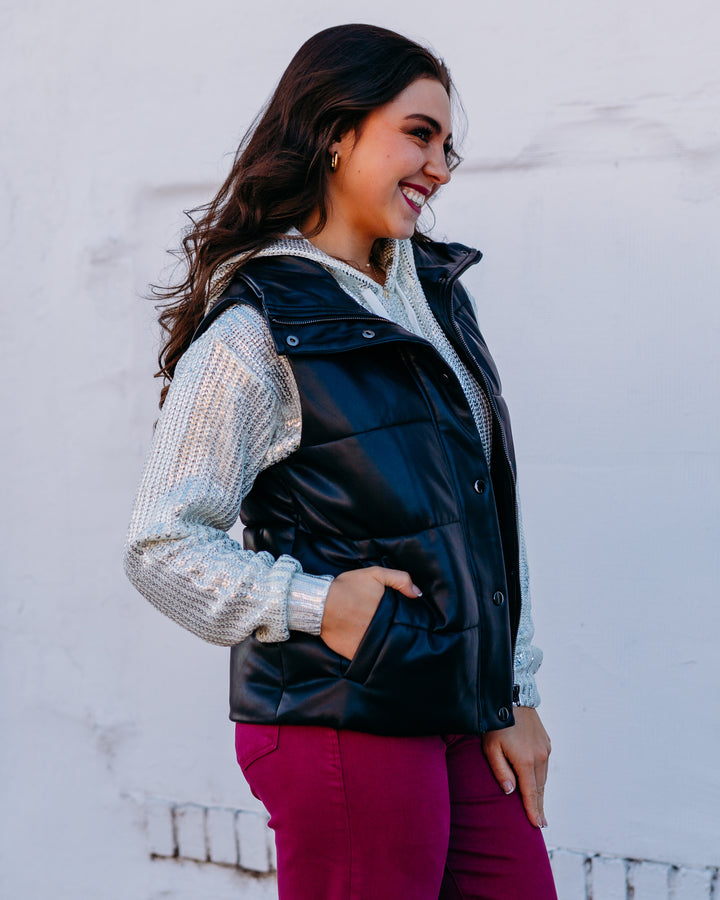 Dolce Cabo: Black Puffer Vest 75900