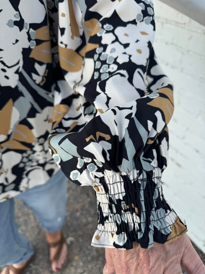 Jade: Trimmed Top in Fall Bloom
