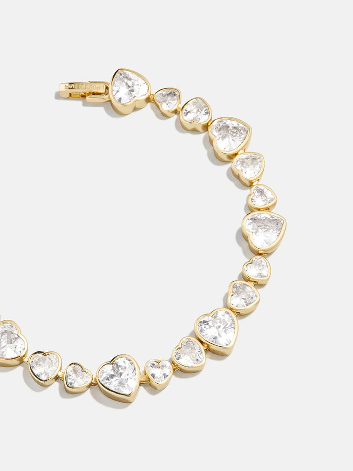 Baublebar: Zadie Heart Tennis Bracelet in Clear