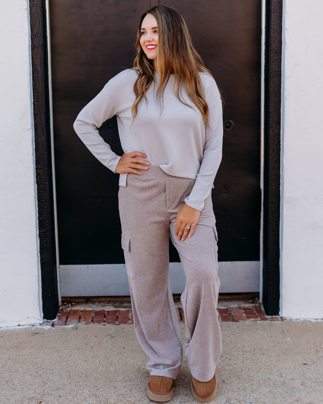 Thread & Supply: Faye Pant in Taupe Heather