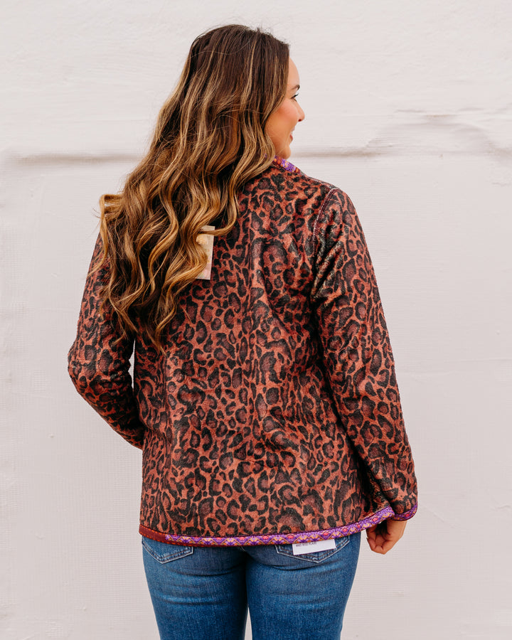 Johnny Was: Joan Wrap Binded Sherpa Jacket (Reversible) in Domi