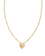 Load image into Gallery viewer, Kendra Scott: Framed Tess Satellite Necklace in Gold Dichroic Glass

