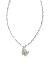 Load image into Gallery viewer, Kendra Scott: Crystal Letter Pendant Necklace in Silver
