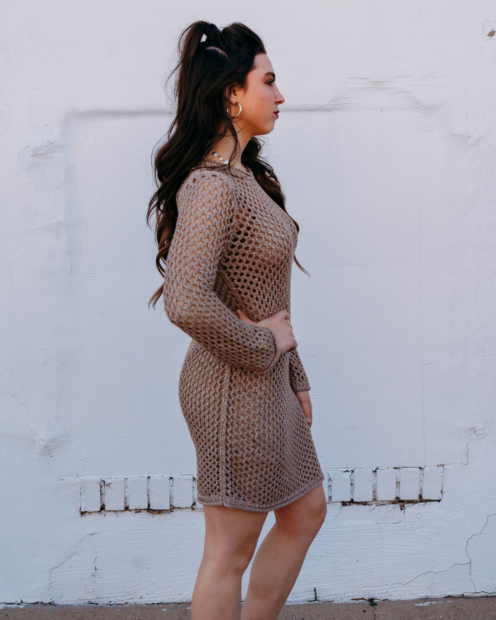 Z Supply: Calabria Shimmer Crochet Dress in Campfire (ZD261133) - The Vogue Boutique