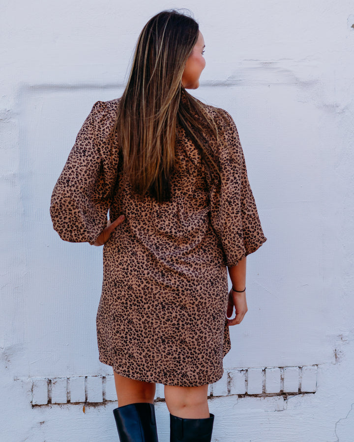 Jodifl: Leopard Dress Taupe G14867